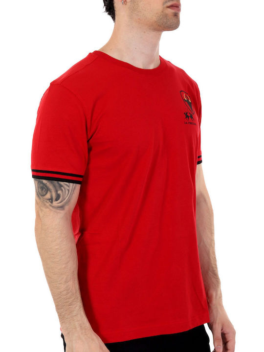 La Martina Men's Short Sleeve T-shirt Red