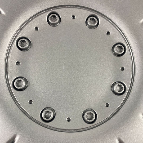 Versaco Car Hubcap Set with Smart Emblem 15" 4pcs Silver