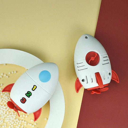 Badespielzeug Kinder Flippy Wasser Rakete 11 cm Weiß