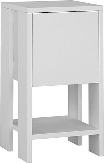 Κομοδίνο Ema Ξύλινο Λευκό 30x30x55cm