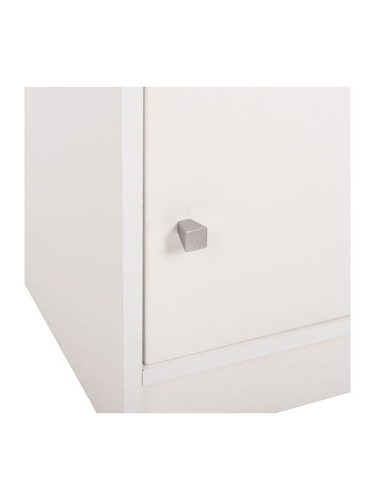 Malory Wooden Bedside Table White 40x40x50cm