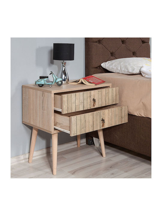 Bedside Table Soho Wooden Sonoma 60x40x61cm GP052-0005 3