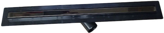 Mesateknik Stainless Steel Channel Shower with Output 50mm and Length 33cm Black