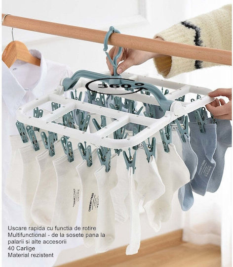 Plastic Clothespins 36x24cm White
