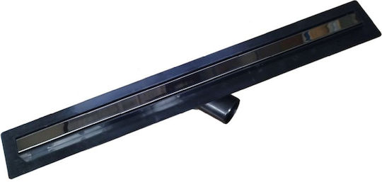 Mesateknik Stainless Steel Channel Shower with Output 50mm and Length 33cm Black