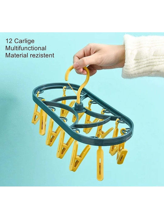 Plastic Folding Hanging Clothes Drying Rack 30x12.5cm