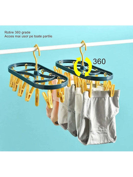 Plastic Folding Hanging Clothes Drying Rack 30x12.5cm