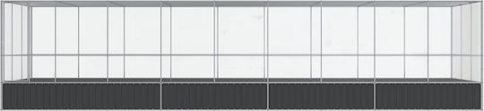 vidaXL Vogelkäfig 932x307x212cm. Silber