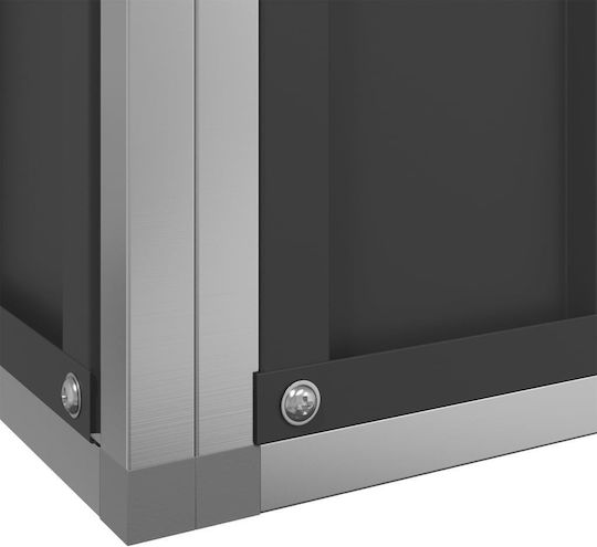 vidaXL Κλουβί Πτηνών 832x414x212εκ. Ασημί