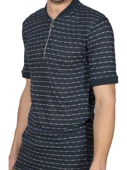 Short Sleeve Blue Blouse