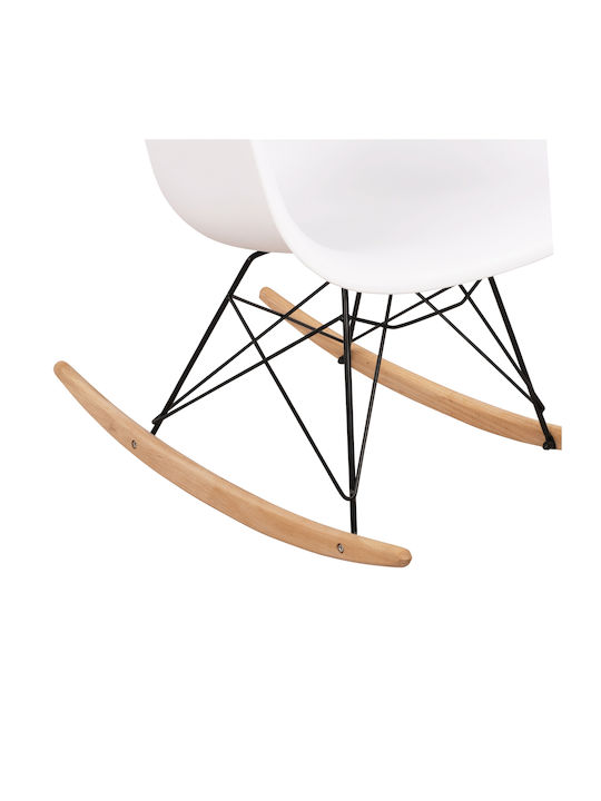 Mirto Rocking Armchair White 61x71x64cm