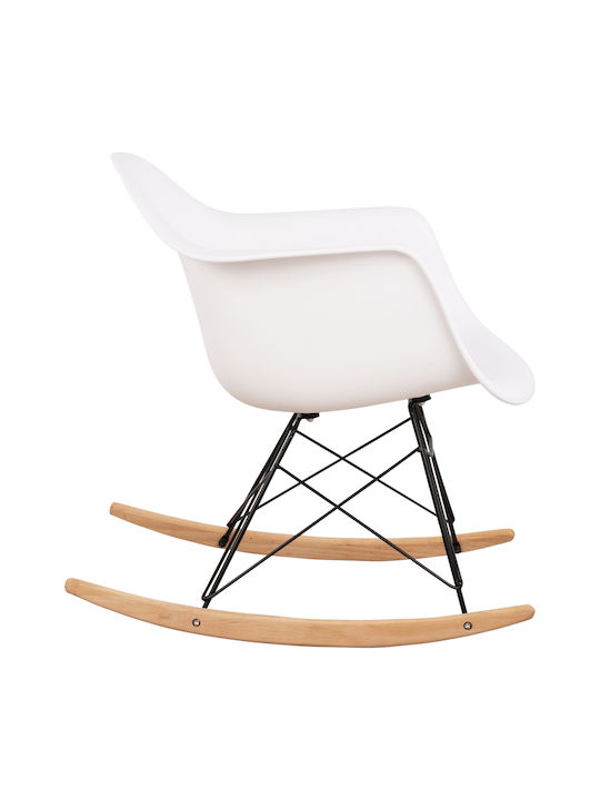 Mirto Rocking Armchair White 61x71x64cm