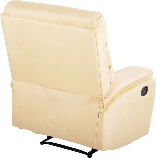 Yasumu Relaxsessel Friseurwaschbecken mit Fußhocker Samt Cypress 80x93x100cm