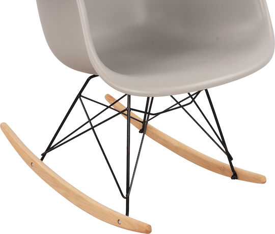 Mirto Rocking Armchair Gray 61x71x64cm
