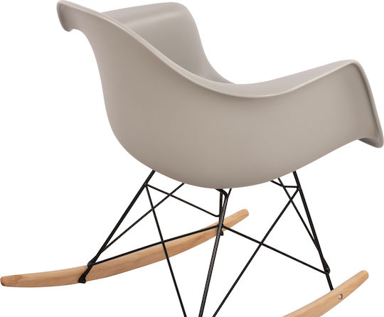 Mirto Rocking Armchair Gray 61x71x64cm
