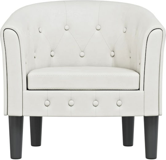 Sessel aus Kunstleder White 70x56x68cm