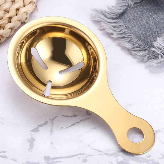 Separator de ouă separă albușul de gălbenuș din oțel inoxidabil ușor de folosit 14x7.5 cm aur