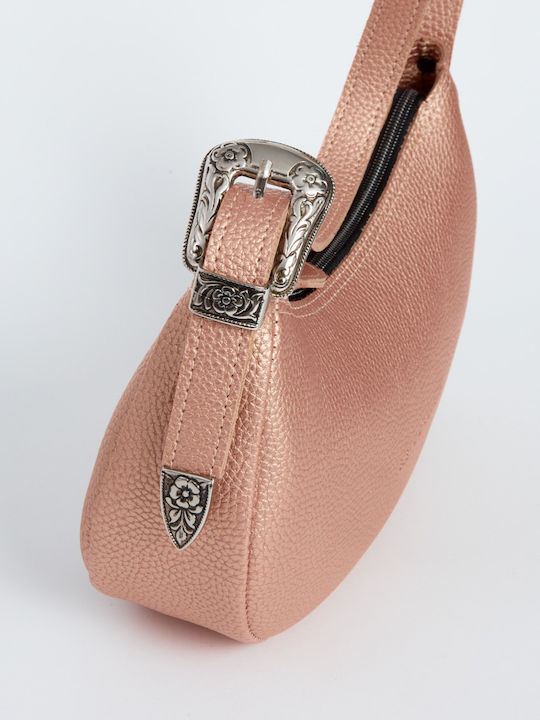 Elena Athanasiou Belt Up Vintage Baguette Women's Bag Shoulder Pink Gold