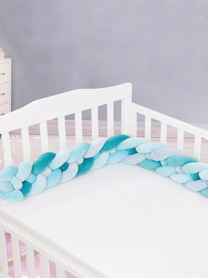 Palamaiki Tangle Crib Bumpers Braided Inside Tangle Cyan 18x220cm