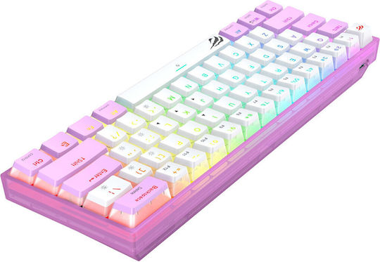 Havit KB877L Гейминг Механична Клавиатура 60% с Custom суичове и RGB подсветка (Английски US) Purple / White