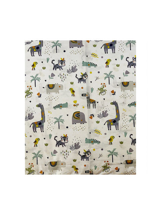 Dimcol Бебешки Чаршаф За Количка Памук с ластик Сив 70x140бр