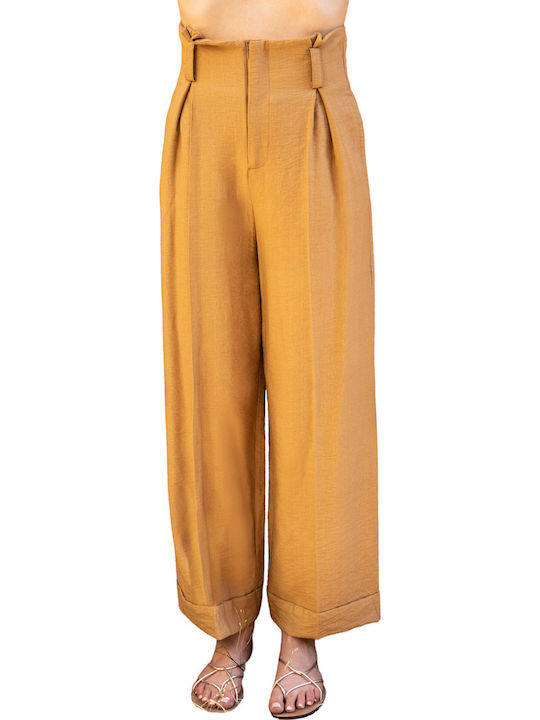 Damen Stoff Hose Camel