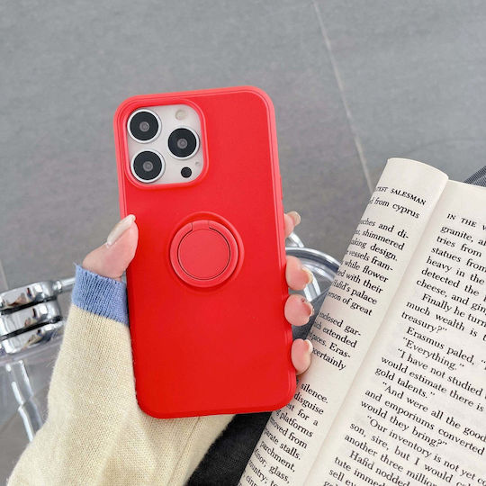 Ring Back Cover Silicon Roșu (Galaxy A71)