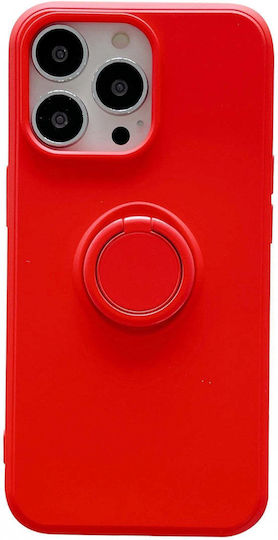 Ring Back Cover Silicon Roșu (Galaxy A71)