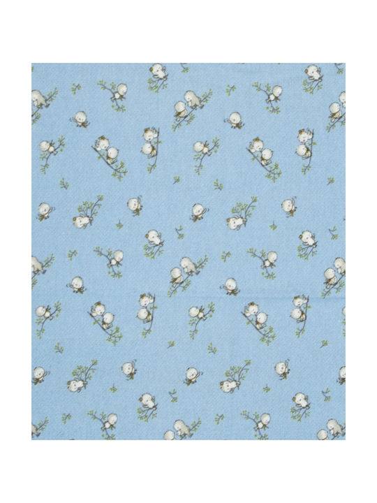 Dimcol Baby Sheet Cradle Flannel Sky Blue 80x110cm