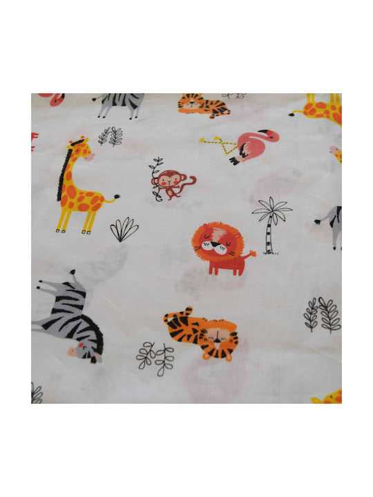 Decocraft Safari Baby Sheets Set Crib Cotton Multicolored 75x110cm 2pcs