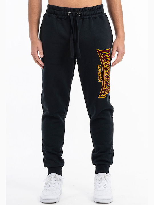 Ανδρική Βαμβακερή Φόρμα Lonsdale Blackley Regular Fit Black Oxblood