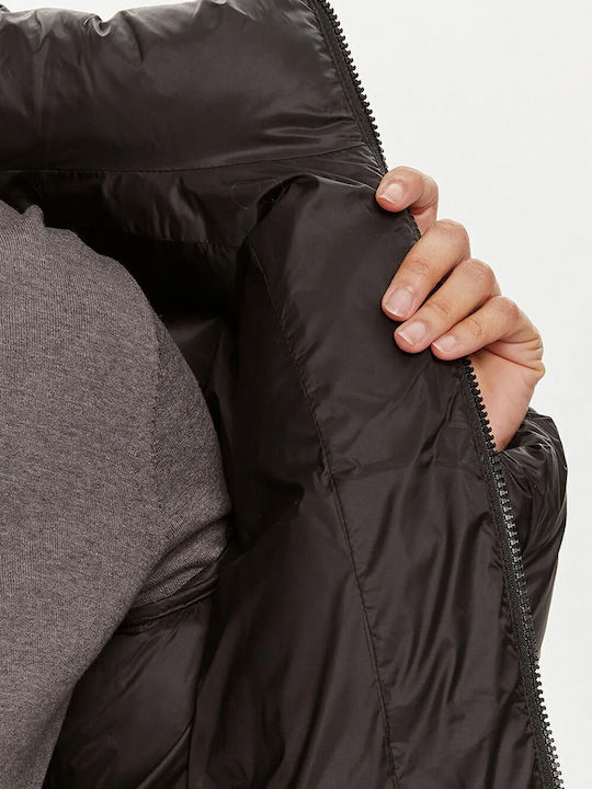 Women's Short Puffer Jacket for Winter Black