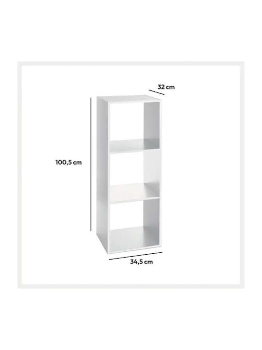 Βιβλιοθήκη Mix Λευκή 34.5x32x100.5εκ.