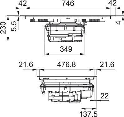 Franke Maris FMA 8381 HI Induktionskochfeld Autonom mit Dunstabzugshaube 83x51εκ.
