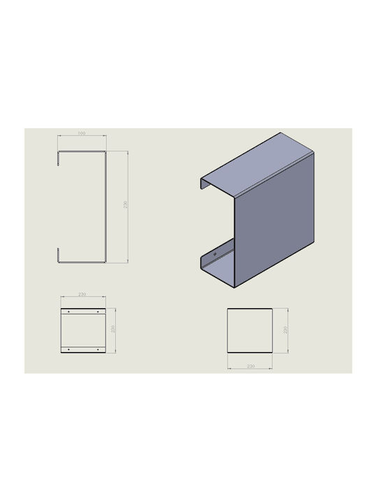 Verdi Wall Mounted Bathroom Shelf Metallic 10x10x27cm Grey