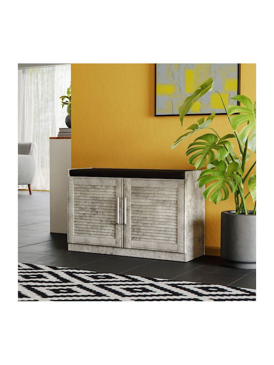Crispy Wooden Shoe Organizer with 3 Shelves Carbon 94x34.5x60cm