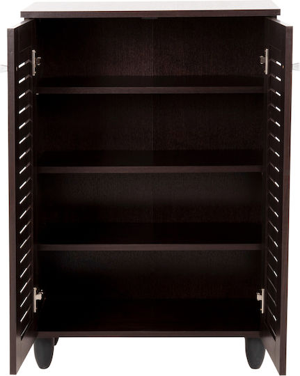 Holz Schuhschrank Prolly mit 4 Regalen Wenge L60xW34xH88cm