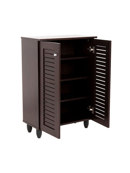 Ξύλινη Παπουτσοθήκη Prolly με 4 Ράφια Wenge Μ60xΠ34xΥ88cm