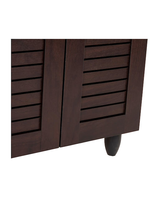 Ξύλινη Παπουτσοθήκη Prolly με 4 Ράφια Wenge Μ60xΠ34xΥ88cm