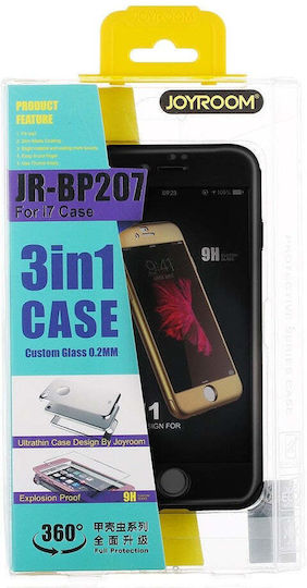 Joyroom 360 Full Cover Plastic / Tempered Glass / Silicon 0.3mm Negru (Realme 6 / 6s)