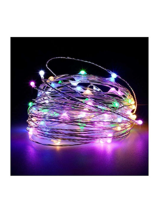 100 Lichterketten LED 10m. Mehrfarbige USB in Zeichenfolge 1Stück