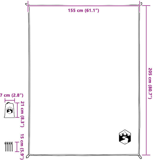 vidaXL Bettdecke 155x155cm in Blau Farbe