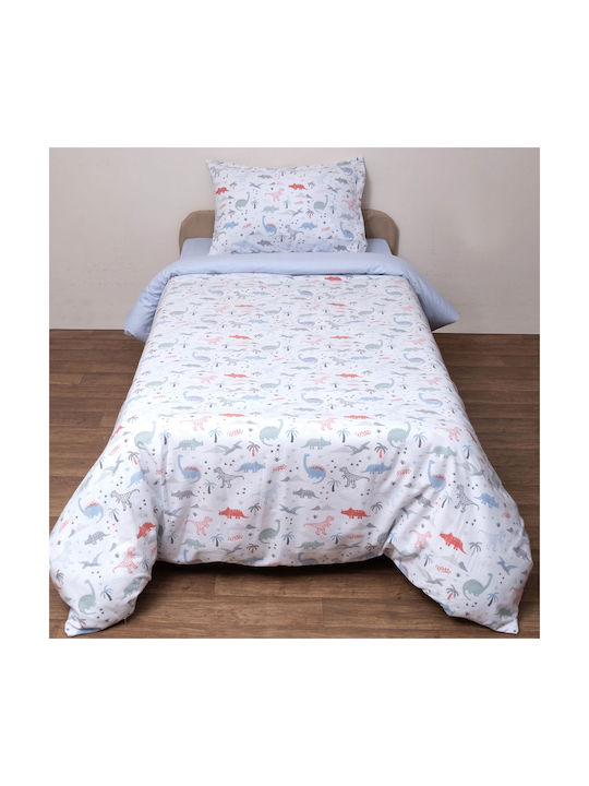 Viopros Kids Sheets Set Single with Elastic Band Cotton White 160x265cm 3 Pieces