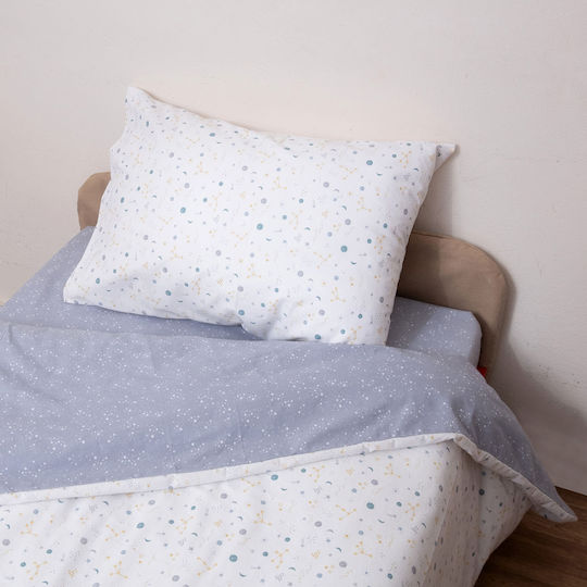 Viopros Kids Sheets Set Single with Elastic Band Cotton White 160x265cm 3 Pieces