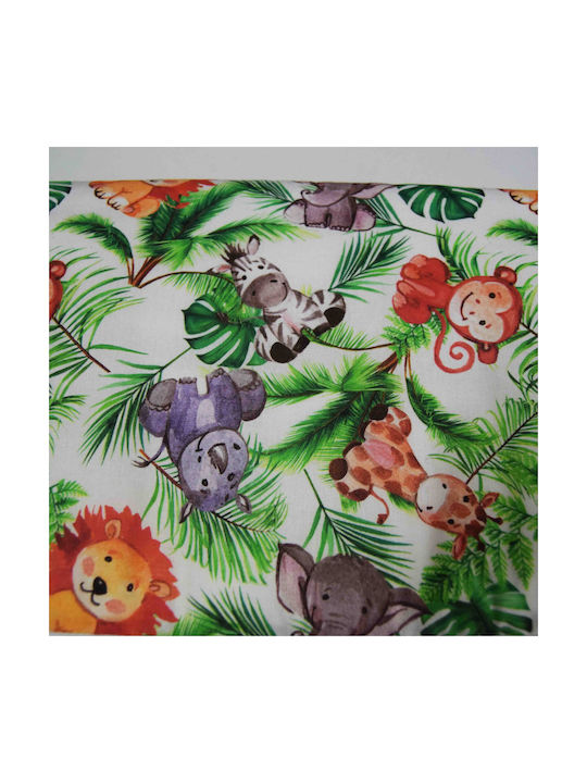 Decocraft Σετ Σεντόνια Μονά Βαμβακερά Jungle 150x240cm