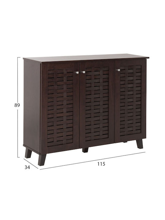 Prody Wooden Shoe Organizer Wenge 115x34x89cm
