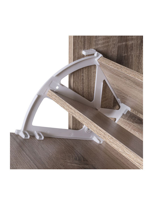 Ξύλινη Παπουτσοθήκη με 3 Ράφια Καφέ Μ63xΠ24xΥ115cm