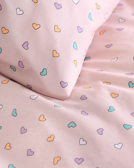 Rythmos Комплект чаршафи с Ластик Памучни Tiny Heart Rythmos Комплект чаршафи с Ластик Памучни Tiny Heart