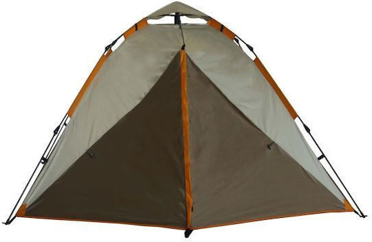 Inca Terra Αυτόματη Σκηνή Camping Igloo Καφέ 3 Εποχών για 4 Άτομα 210x210x150εκ.
