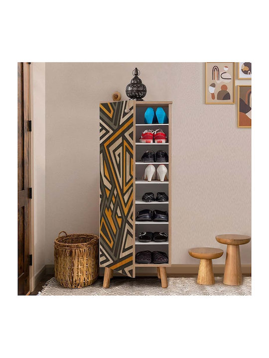 Soho Wooden Shoe Organizer with 8 Shelves Sonoma 50x38x135cm